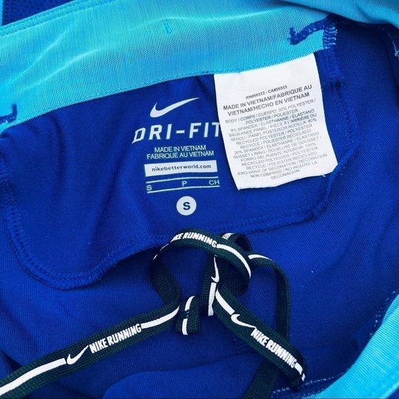 Nike Dri-Fit Capri Leggings Royal And Aqua Blue - Picture 8 of 8